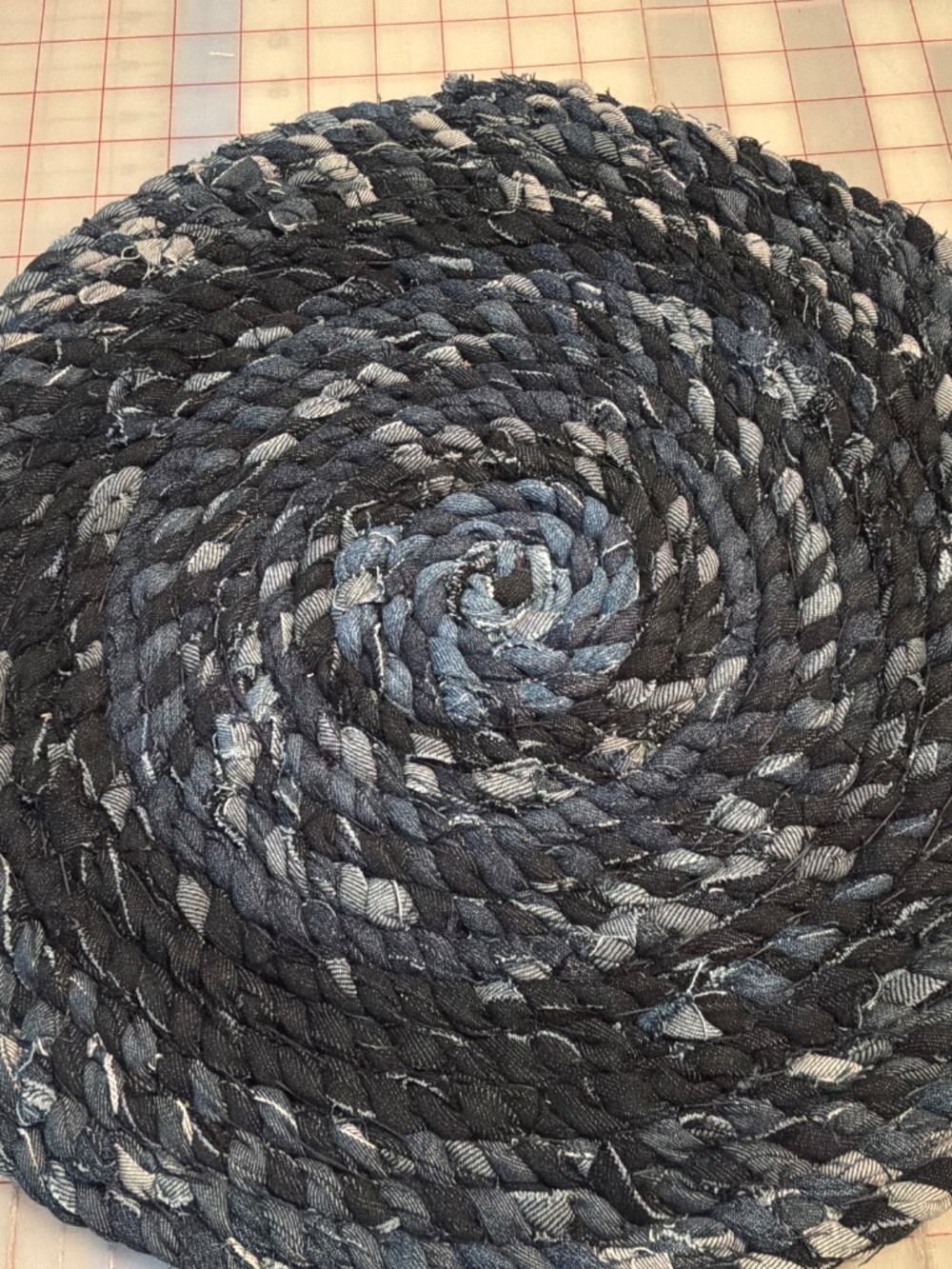 Handmade Woven Placemat 15" Wide Blue Denim 2 available